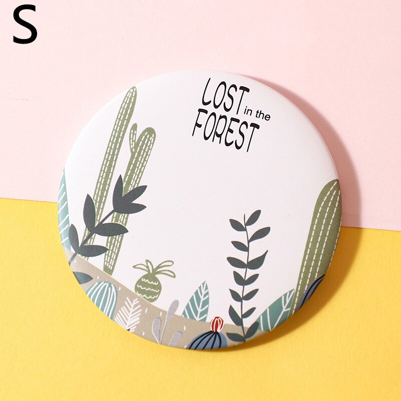 Multi Styles Portable Hand Mirror Mini Makeup Mirror Round Compact Pocket Mirror Travel Accessories Women Girl Cosmetic Tool: S