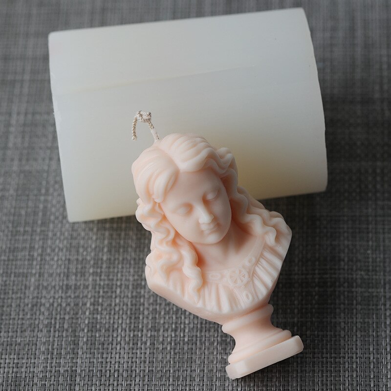 Déesse bougie moule antique grèce Silicone moules bricolage aromathérapie plâtre argile à la main faisant moule décoration de la maison artisanat