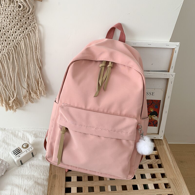Bomull Ryggsäck för Kvinnor - Klassisk Design - Studenter - Resor - Zocilor: Rosa 2