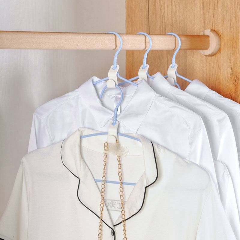 Multi-Function Wardrobe Hanger Hook Coat Hook Plastic Closet Stack Hanger Rack Bedroom Storage Wardrobe Organizer