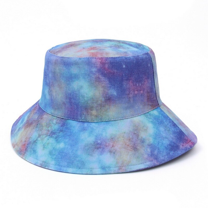 Mode Afdrukken Hoed Regenboog Kleur Emmer Hoed Omkeerbare Visser Caps Zomer Strand Hoeden Voor Vrouwen: B