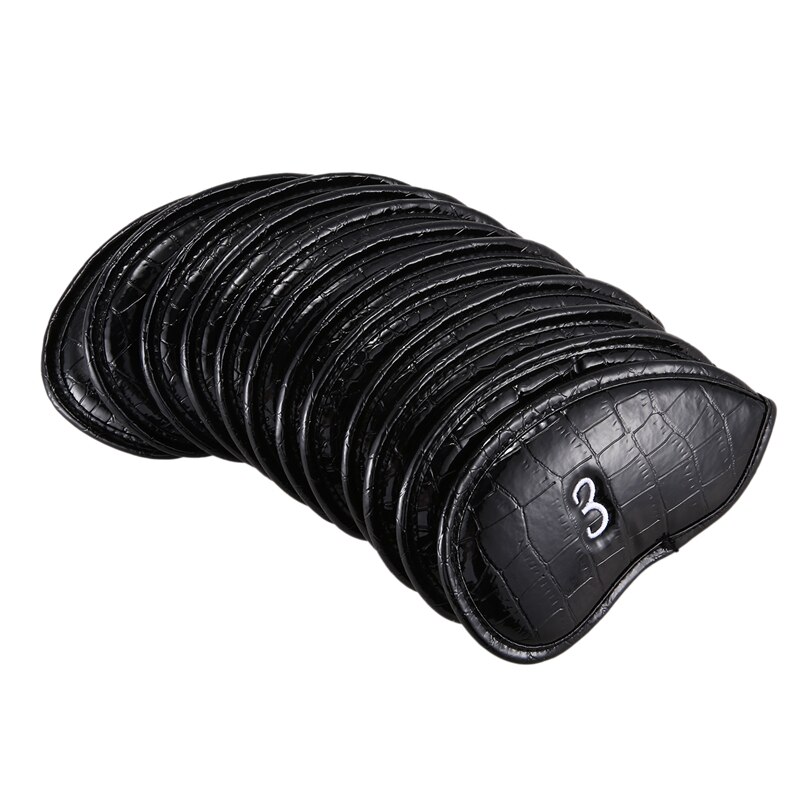 12 stuks prachtige pu golfclubkapbeschermers en golfijzerkopbeschermers