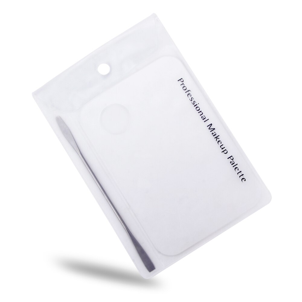 Paleta de mezcla de maquillaje acrílico, plato de base de maquillaje transparente, placas de estampado de uñas, paleta de mezcla cosmética, herramientas de maquillaje de sombra de ojos: set 2
