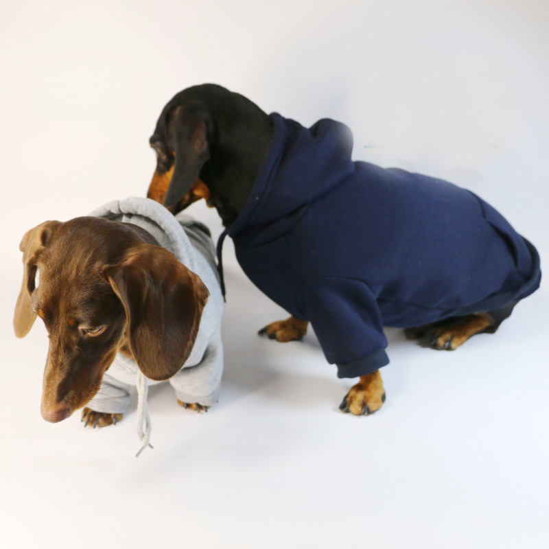 Kul pølse-hettegenser til små hunder, varme valpeklær, dachshund-genser, maskotkostyme, roupa cachorro