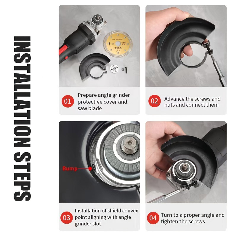 Haakse Slijper Metalen Veiligheidsbescherming Beschermer Wieldop Voor Elektrische Hoek Slijphoek Slijpen Wiel Cover Stofkap Hoek