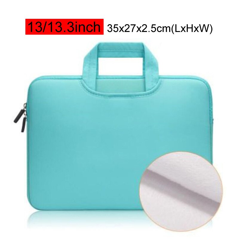 Portable Laptop Bag 11 13 14 15.6 inch Ultrabook Macbook Handbag Business Office Briefcase Notebook Ducuments Case Bags XA63C: Green 13.3in