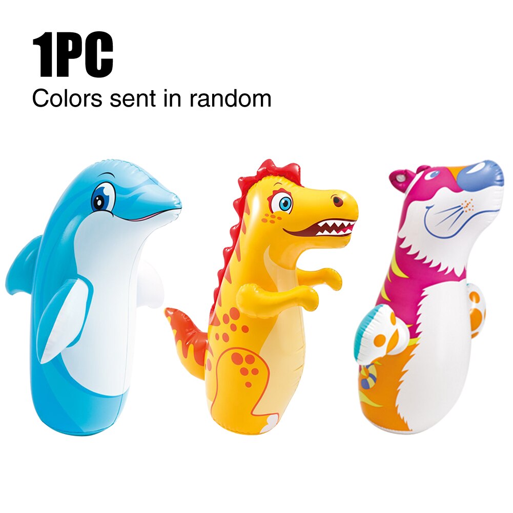 Beach Inflatable Tumbler Toy 3D Cartoon Animal Cute Fun Swimming Pool Boxing Bag