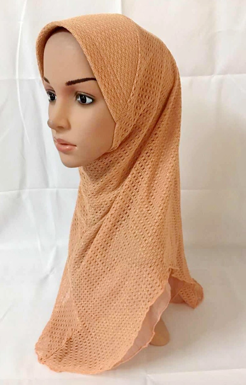 Muslim Spitze Amira Hijab wickeln Kopftuch Schal Mütze Islamischen Ramadan Ein Stück Headcover Frauen Turban Motorhaube Headwear Jilbab: LightRed