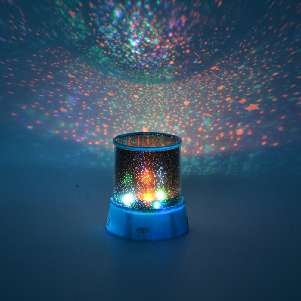 IVYSHION LED Nachtlampje Ster Projector Ster Maan Master Kids Baby Romantische Kleurrijke Home Decor Batterij Projector Lamp