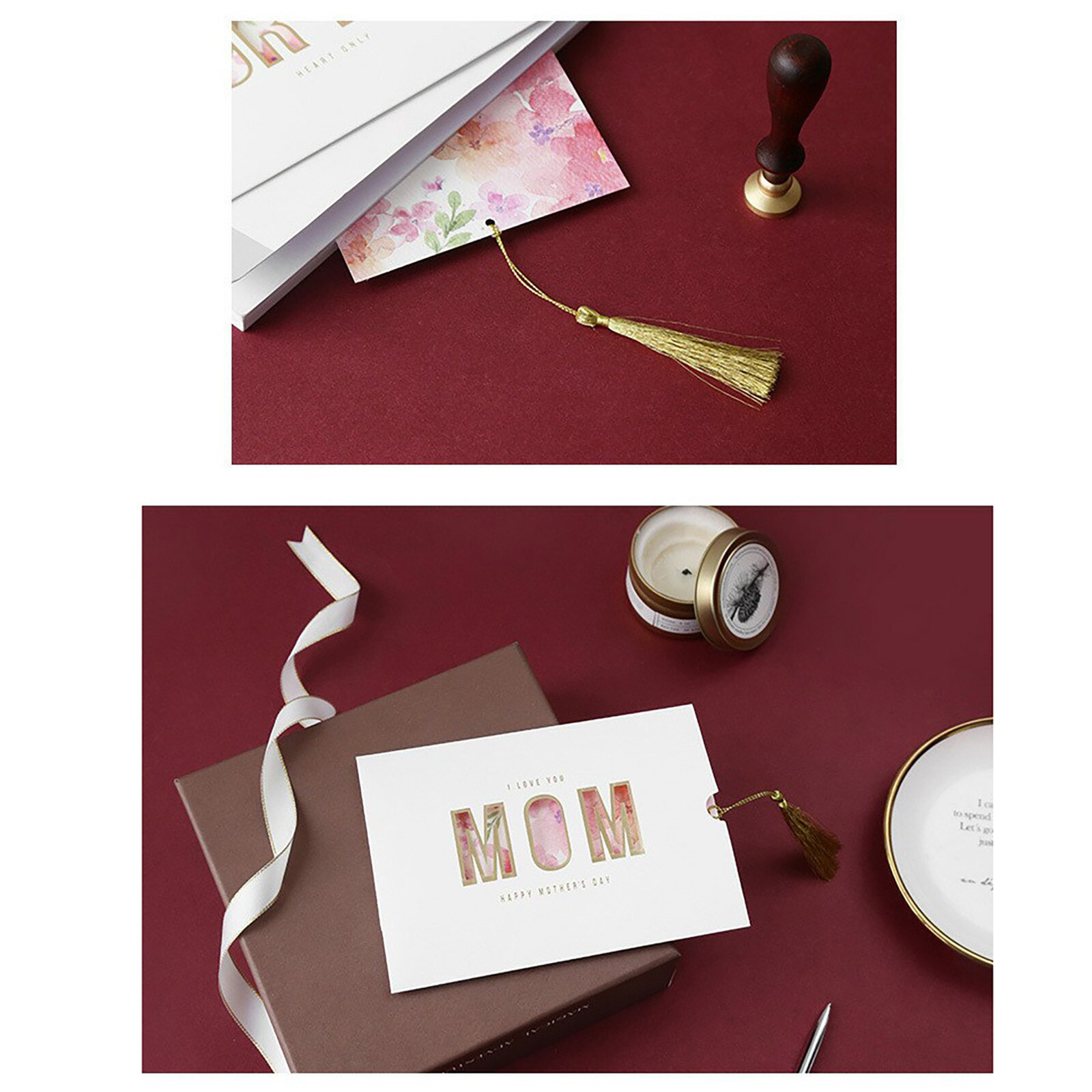 3D Mother's Day Thanksgiving Paper Carving Blessing Card Handmade Paper Card Handmade Paper Blessing Greeting Cards