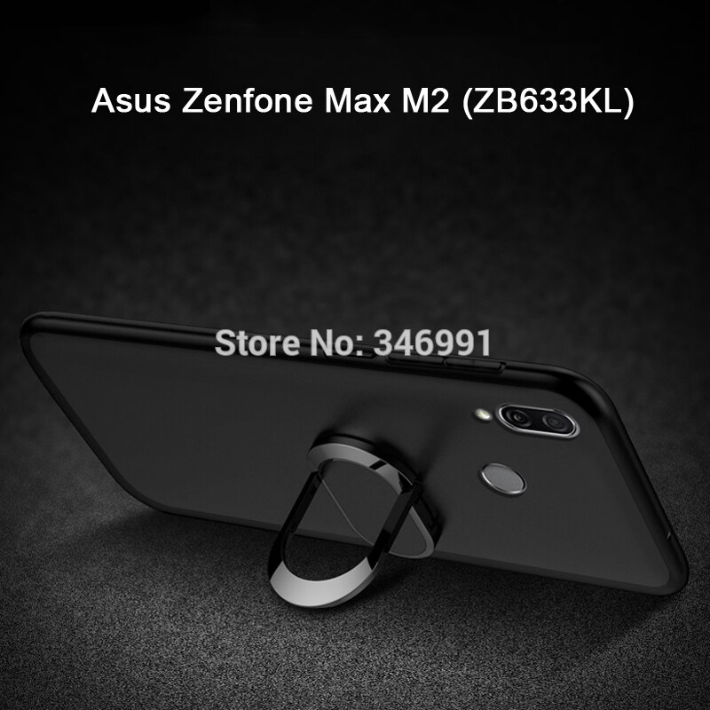 Funda ZB633KL para ASUS ZENFONE MAX M2 ZB633KL lujosa Funda de silicona negra suave de 6,3 pulgadas para ASUS ZENFONE MAX M2 ZB633KL fundas