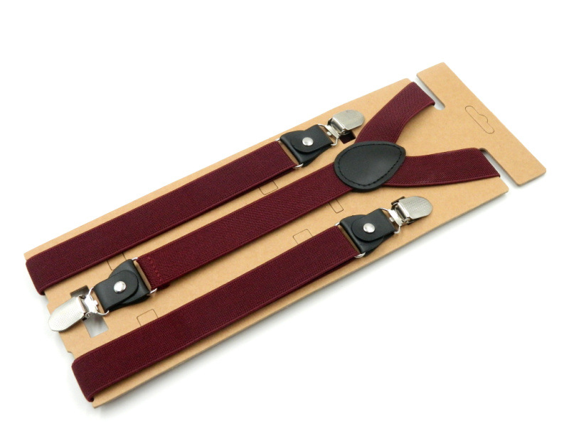 Men's 1 Inch Leather Suspenders | Genuine Leather Y-Back Suspenders With Adjustable Clips & Buttons - View #2