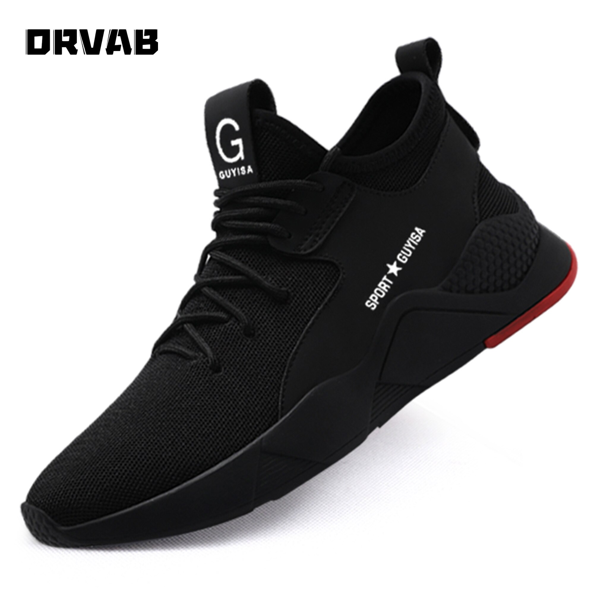 Steel Toe Sneakers Indestructible Safety Shoes Men Lightweight Soft Comfortable Breathable Non Slip Construction Man Work Shoes