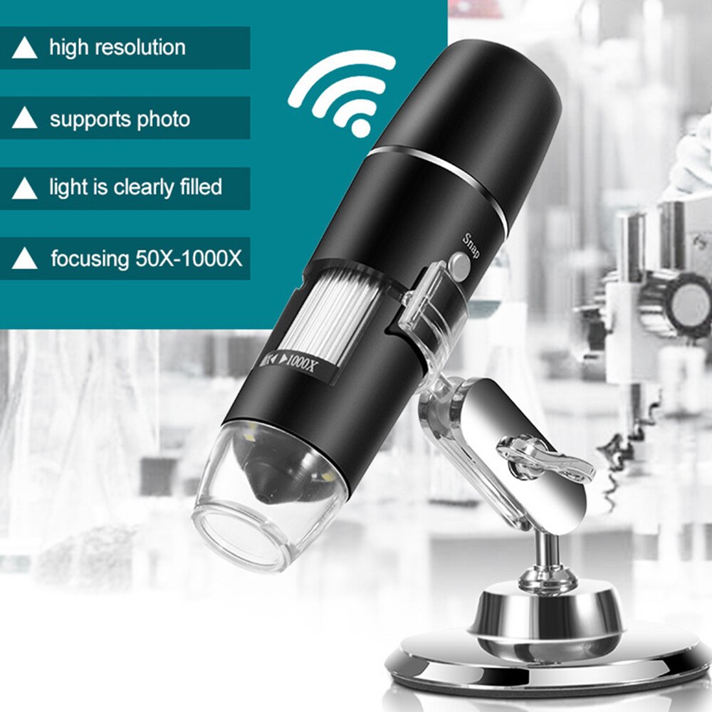 1600X Digitale Microscoop Usb Vergrootglas Camera Endoscoop Wifi Draadloze Digitale Microscoop Voor Mobiele Telefoon Educatief Apparatuur