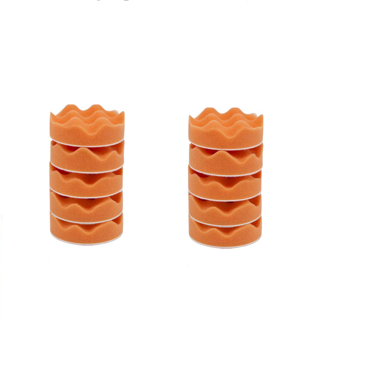 Almohadilla de pulido de 3 pulgadas, esponja para taladro de espuma, almohadillas para pulir, flocado de 80mm, almohadillas amortiguadoras para coche para pulido de detalles, limpieza de encerado, 10 Uds.: Rojo