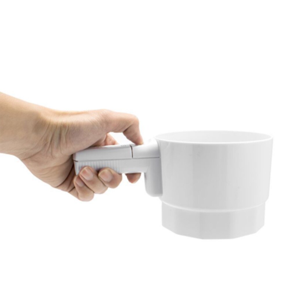 Setaccio per farina elettrico a forma di tazza di plastica setaccio manuale meccanico agitatore torte setaccio a maglie di zucchero strumenti di cottura gadget da cucina