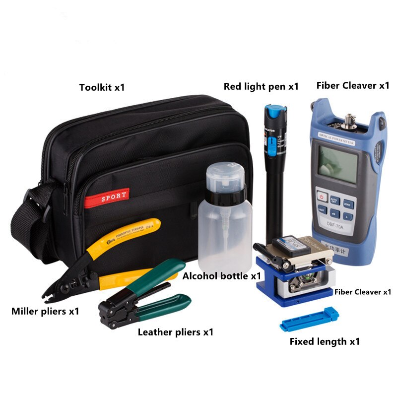 Optical Fiber Cold Splicing Tool Kit FTTH FC-6SComponent Fusion Termination Optical Power Meter Optical Fiber Cleaver