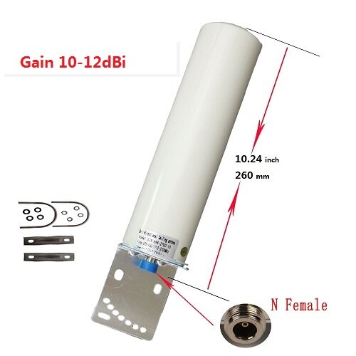 Zqtmax Gsm Cdma Dcs 2600 Antenne 30dBi N Vrouwelijke Voor 2G 3G 4G Lte Mobiele Telefoon Versterker mobiele Signaal Repeater Booster: 10-12dBi