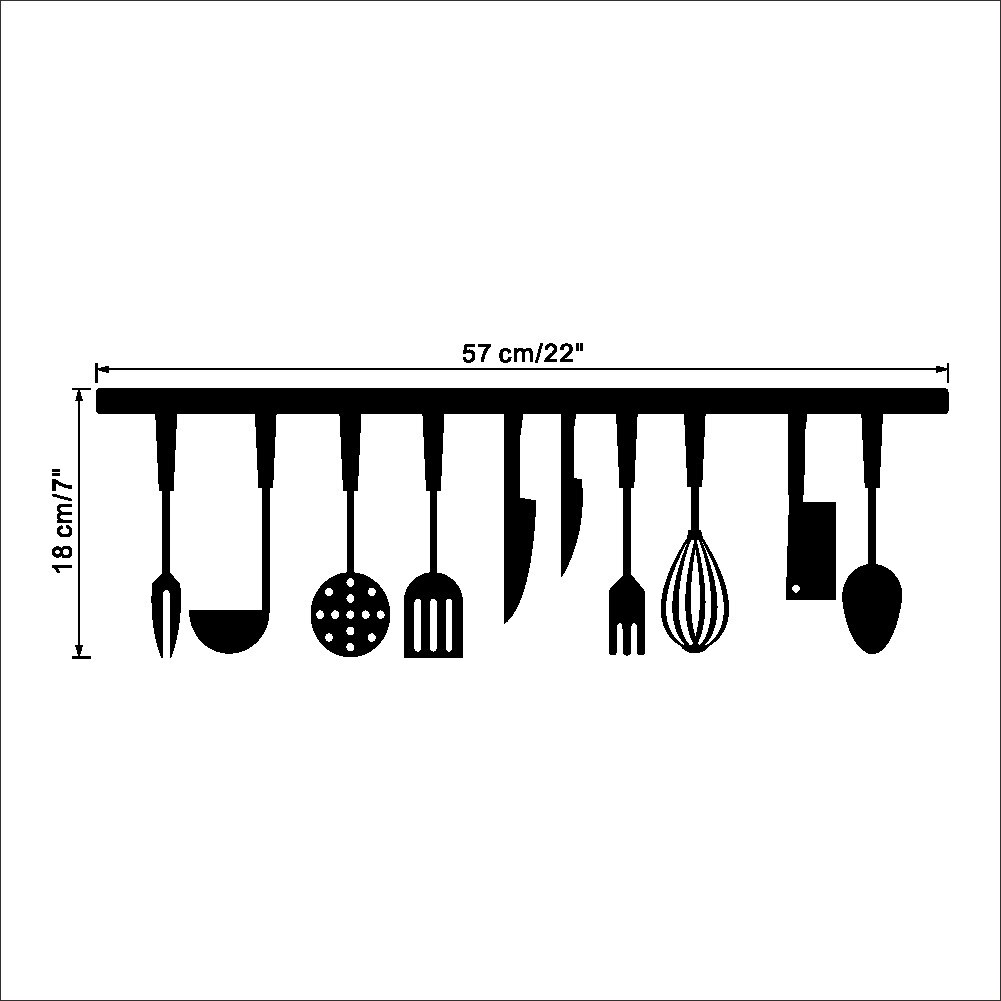 Enjoying Your Cook Time Kitchen Wall Stickers Decals Fun Cook Utensils Home Decor Restaurant Refrigerator Wall Decals#001: 06