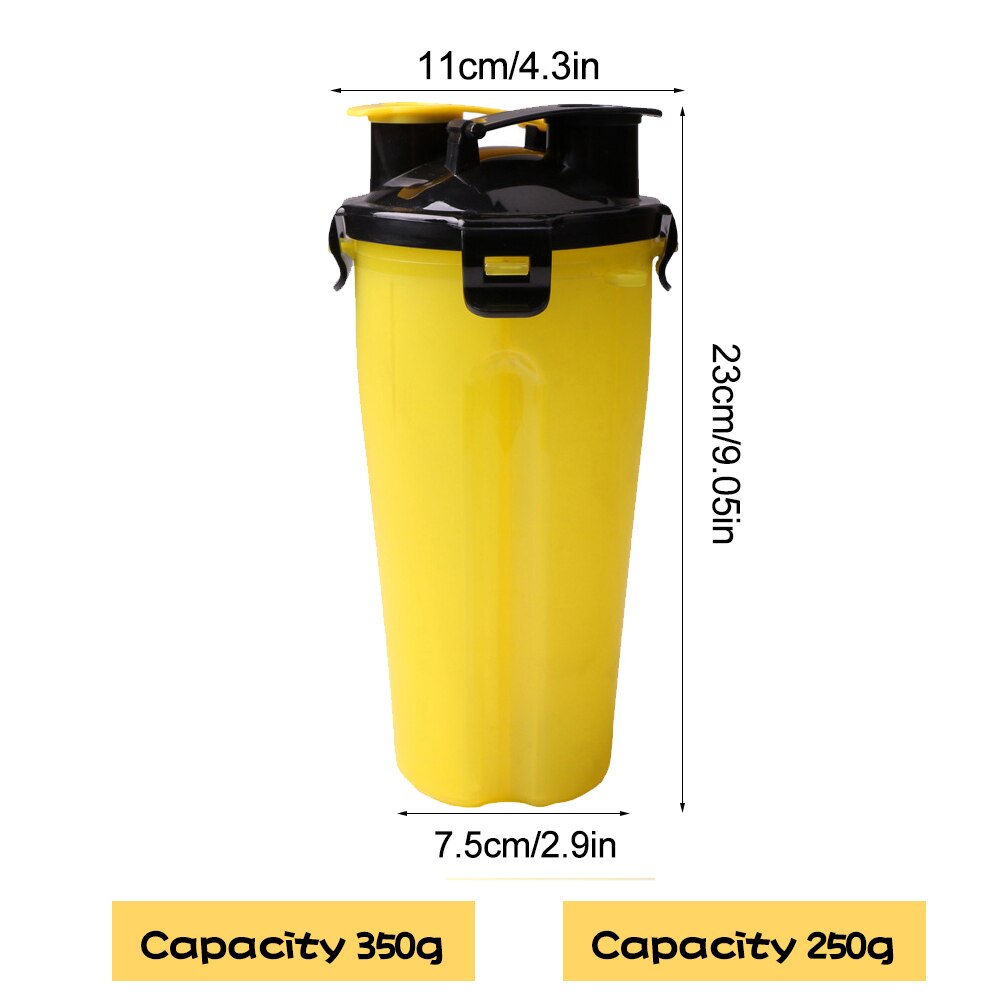 Matka lemmikkieläinten vesipullo koiran juoma-annostelija kulho 2 in 1 kannettava koiran muki 350ml/12oz vesi- ja 250g välipalaruokaastialle  #15