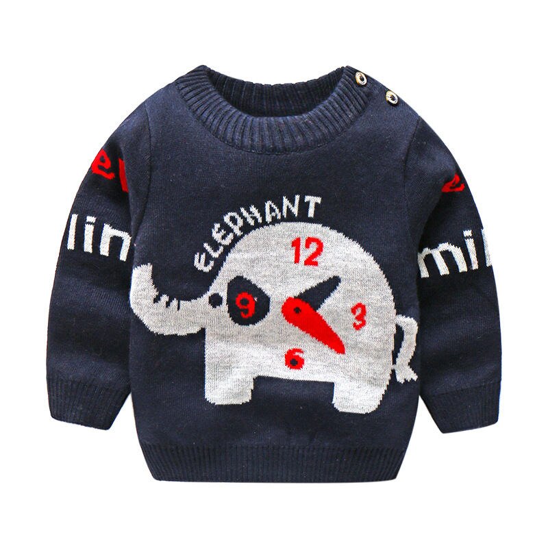 Bibicola niños bebés suéter otoño ropa infantil ropa de dibujos animados de punto de algodón sudor toddle los niños cardigan trajes de bebé abrigo deportivo: blue / 12 meses