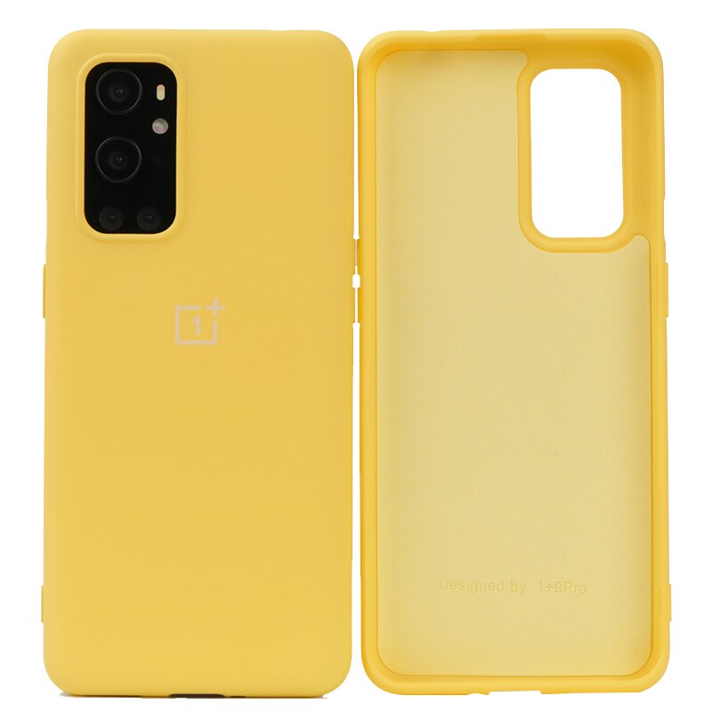 Oneplus 9 9pro flüssigkeit silikon fall für oneplus 9pro original schlank weiche rückseitige abdeckung one plus 9 9 pro silikon fall: For Oneplus 9 pro / Yellow