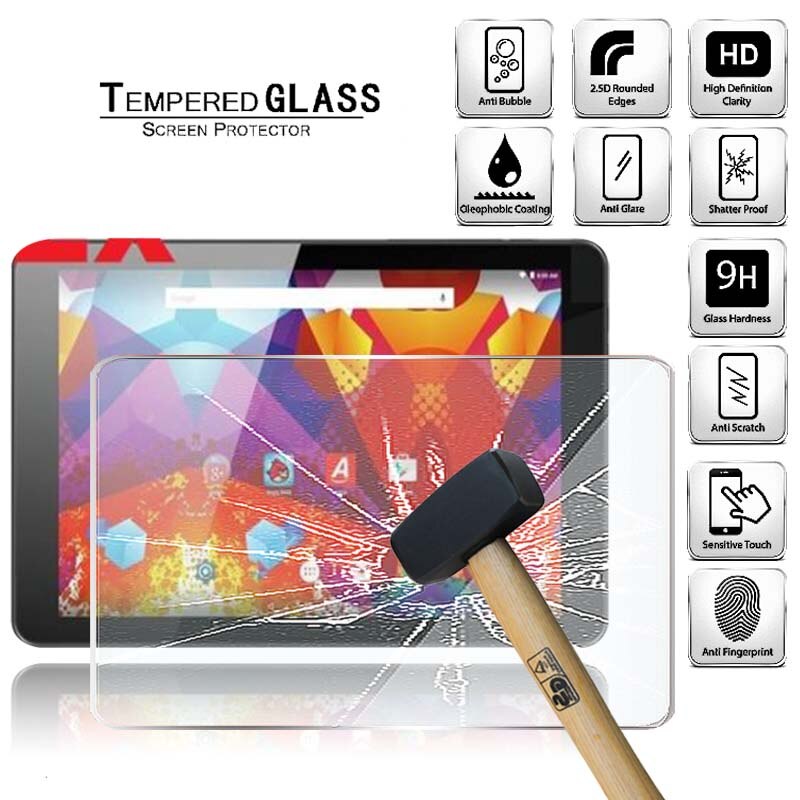 Tablet Tempered Glass Screen Protector Cover for Fusion5 104 10.1 Incn Android HD Eye Protection Anti-Fingerprint Tempered Film: Default Title