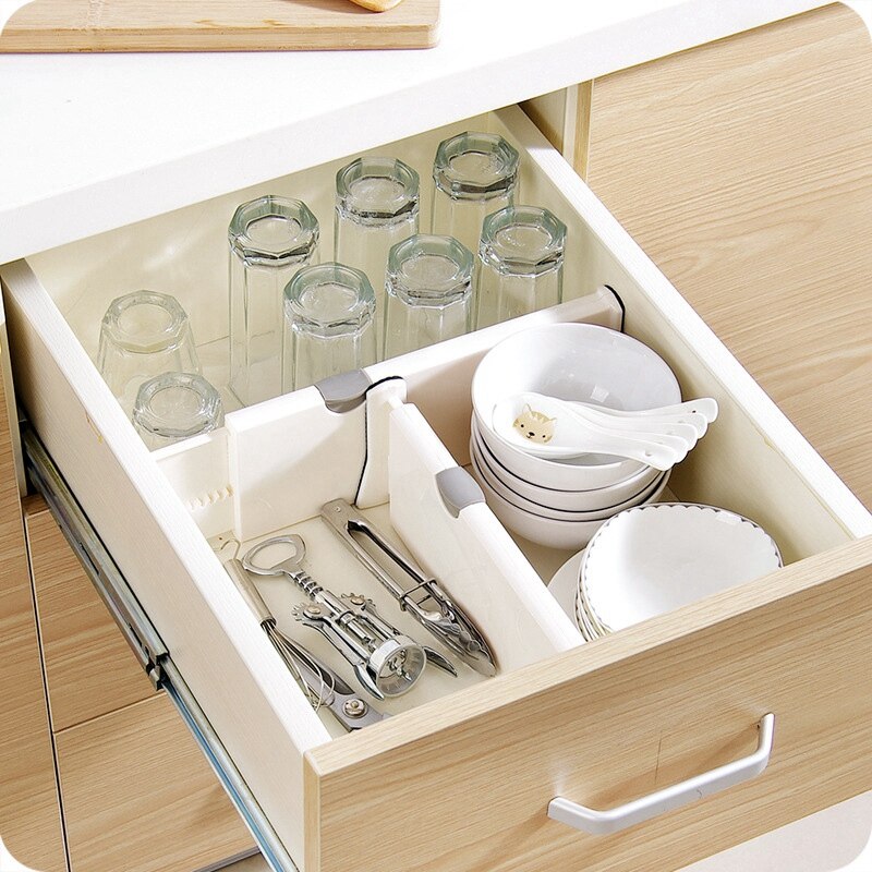 Spring Kit Multi Drawer Drawer Dividers White Spring Loaded Expandable Kit... – Grandado