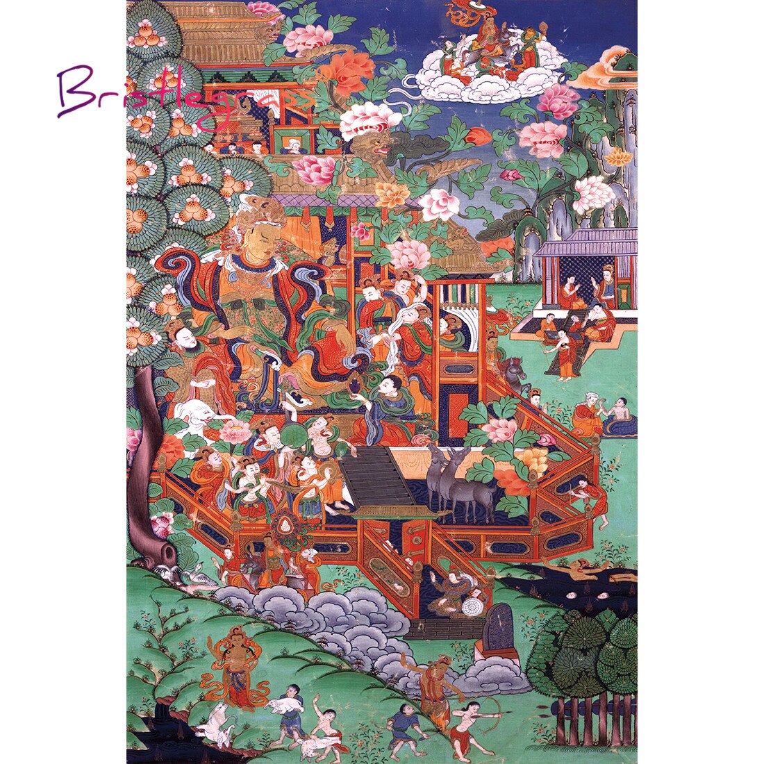 Bristlegrass Houten Legpuzzels 500 1000 Stuks Pema Gyalpo Tibetaanse Boeddhistische Art Thangka Schilderijen Educatief Speelgoed Home Decor: 1000 Piece