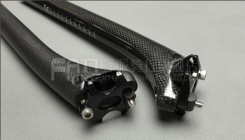 Uden logo 3k blank/mat fuldkulfiber vej/mtb cykel saddelpind offset 25mm cykel sadelpind rør 27.2/30.8/31.6 x 350mm