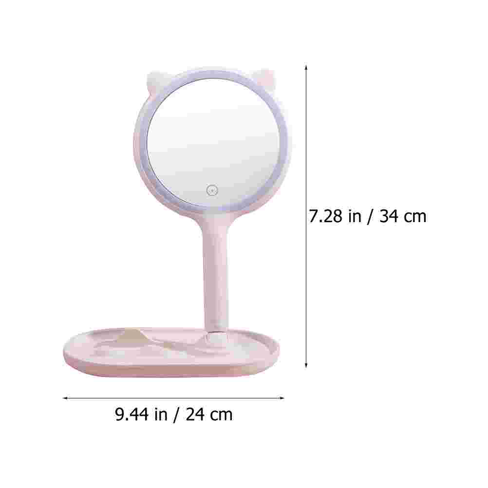LED Lighting Mirror Desk Makeup Mirror Home Use Girl Cosmetic Light Adorn