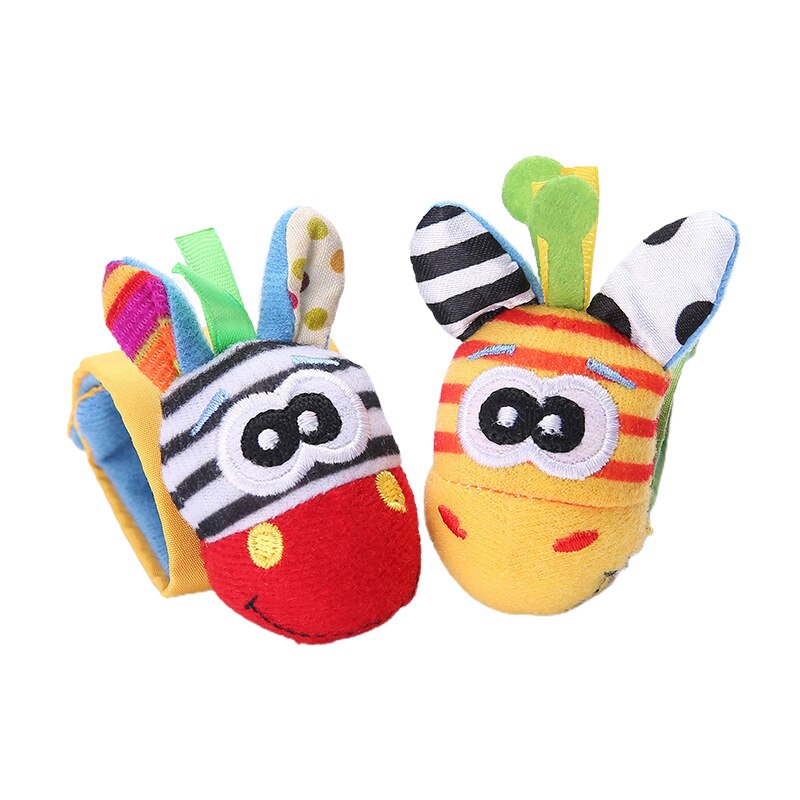 Nuovo 2 pz cartone animato giocattoli per bambini 0-12 mesi sonagli per bambini bambini neonati giocattoli morbidi peluche calzino sonaglio giocattolo polso: 08