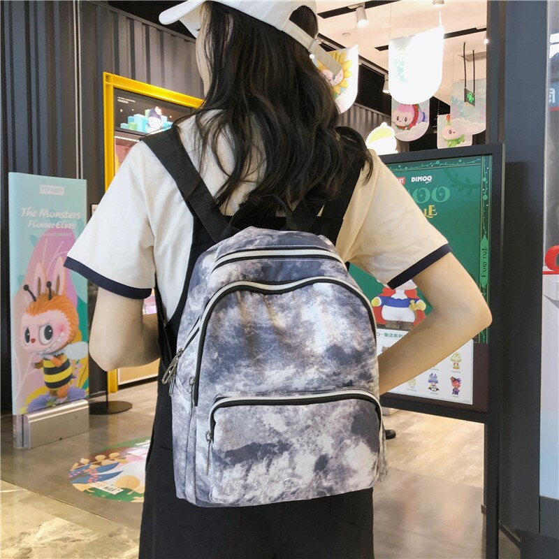 Atinfor Wasserdicht Nylon Frauen binden Farbstoff Kleine Reise Rucksack Teenager Tornister Mädchen Mini Daypack