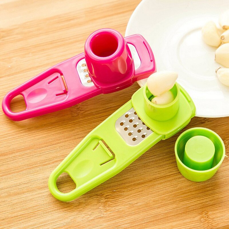 Stainless Steel PP Garlic Presses Microplaner Planer Kitchen Grater Grinder Ginger Cutter Candy Color Plastic Grinding Tool