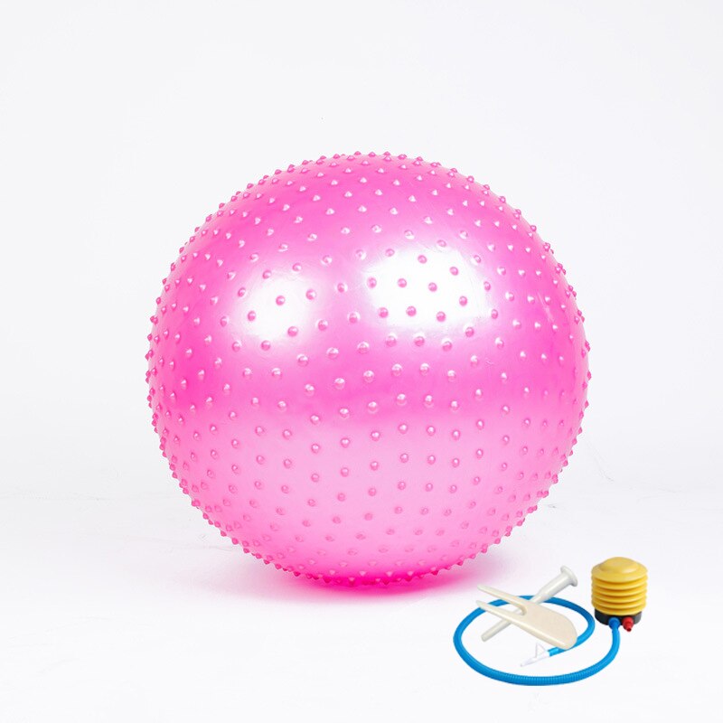 65CM Massage Bump Granule Yoga Balls Exercise Balance Sense Training Ball Fitness Gym Pilates Workout Thorn Point Fitball: Pink