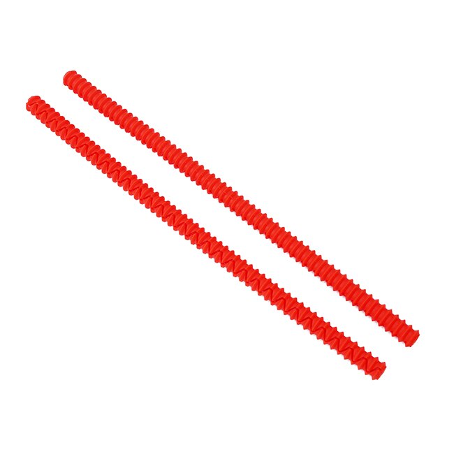 Touch-free Oven Shelf Edge Protector High Temperature Guard Heat Resistant Strip Rack Shield Burn Protector Rack Cover 2pcs/set: red