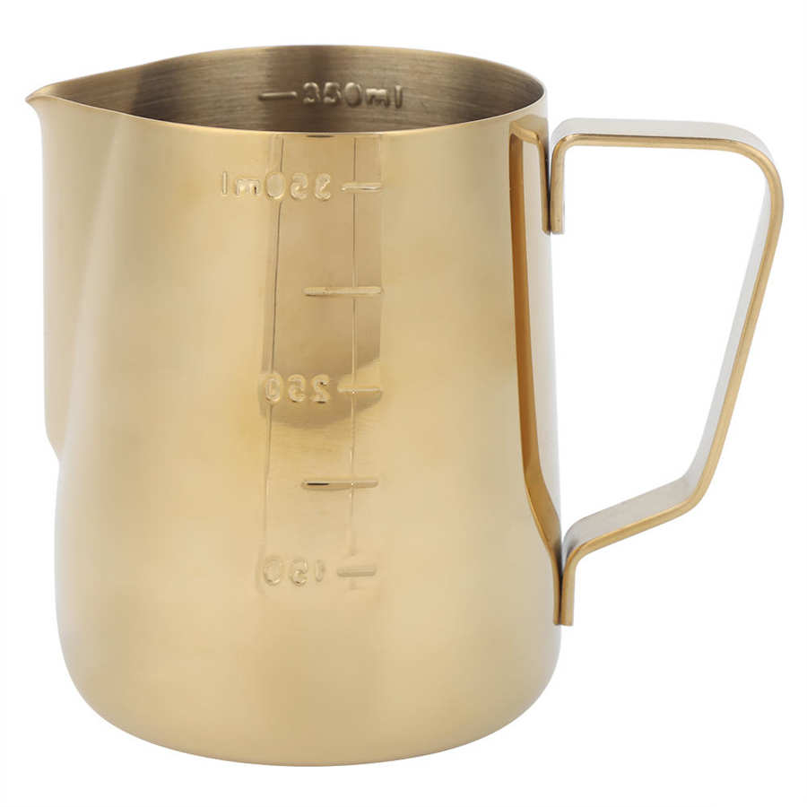 Normcore Handleless Melkkan - Espresso Stoomkan met Ronde Uitloop - 18/8 Roestvrijstalen Melkopschuimkan, Zwart Antiaanbaklaag - Premium Barista Gereedschap - Zwart - 450 ml