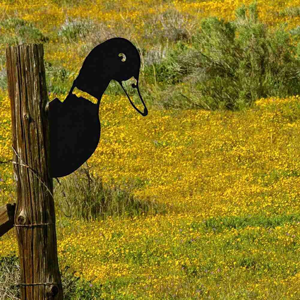 Figura de Animal de Metal para decoración de jardín, adorno de césped, árbol Manor, signo divertido, para exteriores, vaca, pato, gallo y cabra