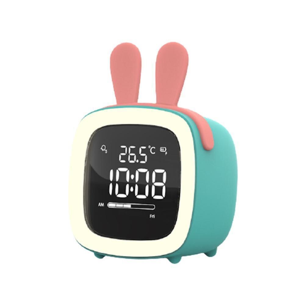 Kids Alarm Clock Cute-TV Night Light Alarm Clock For Children Battery Bedroom Rechargeable Clock Operated F5Q1: J