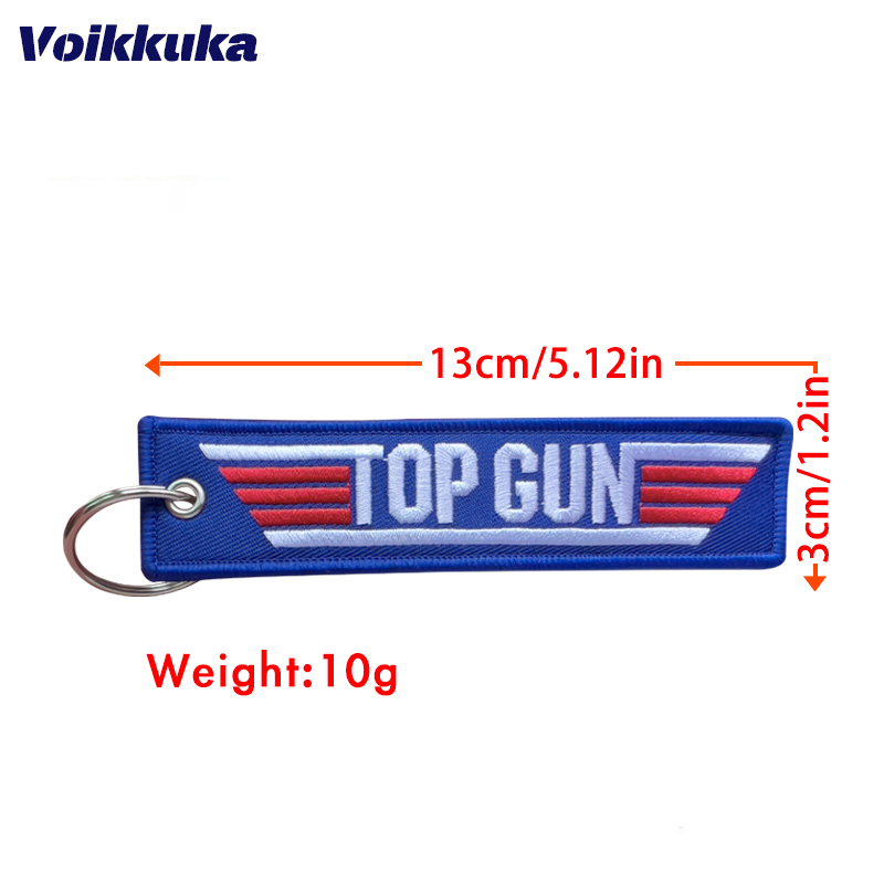 LLavero de aviación, bolsa médica Top Gun Maverick, bordado de ambos lados, etiqueta para coche, accesorios para llaveros, colgante para mochila, 1 ud.