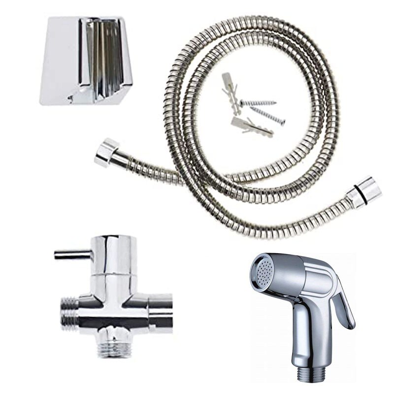 Handheld Bidet Spuit Draagbare Luier Bidet Rvs Hand Bidet Kraan Voor Badkamer Handspuit Douchekop: Clear