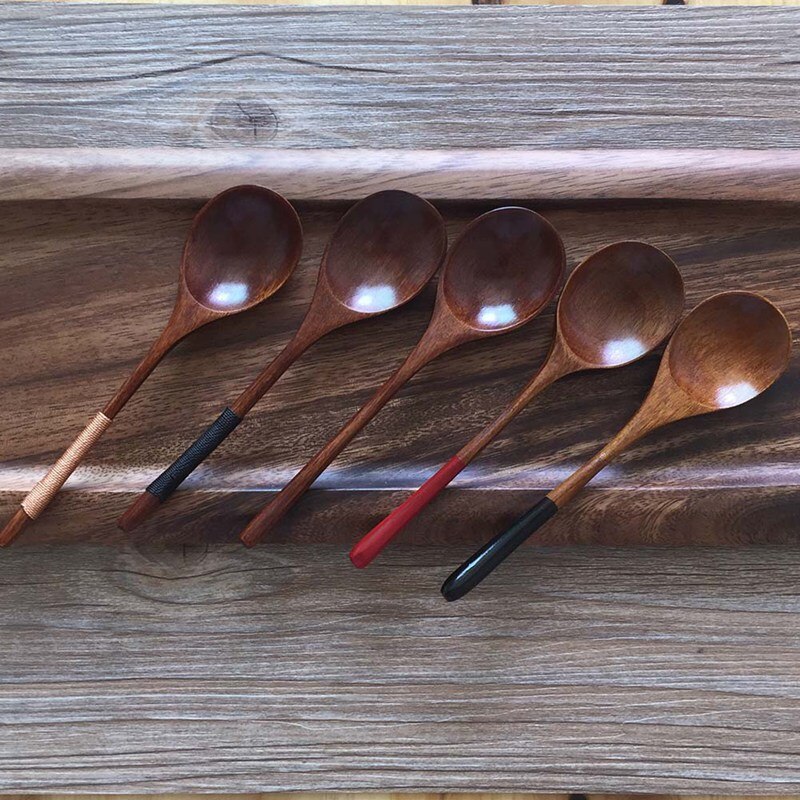 Wooden Spoon Bamboo Kitchen Cooking Utensil Tool Soup Teaspoon Catering For Kicthen