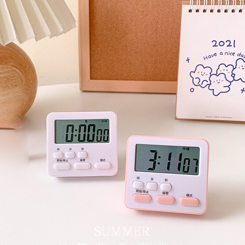 Multifunctional Kitchen Timer Mini Learning Alarm Clock Time Management Timer Self-equipped With A AAA Battery