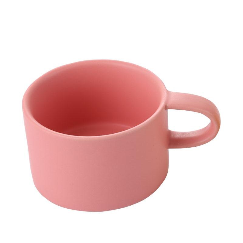 Tasse à café en céramique givrée | Macarons simples cintrés de Style japonais, tasse de petit déjeuner, tasse des amoureux: B