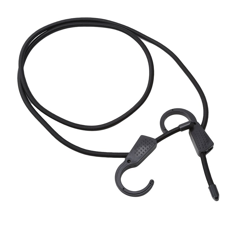 Sterke Elastische Band Verstelbare Spanband Auto Waslijn Haak Cargo Bagage Sjorren Gesp Touw Voor Motorfiets Reizen: black