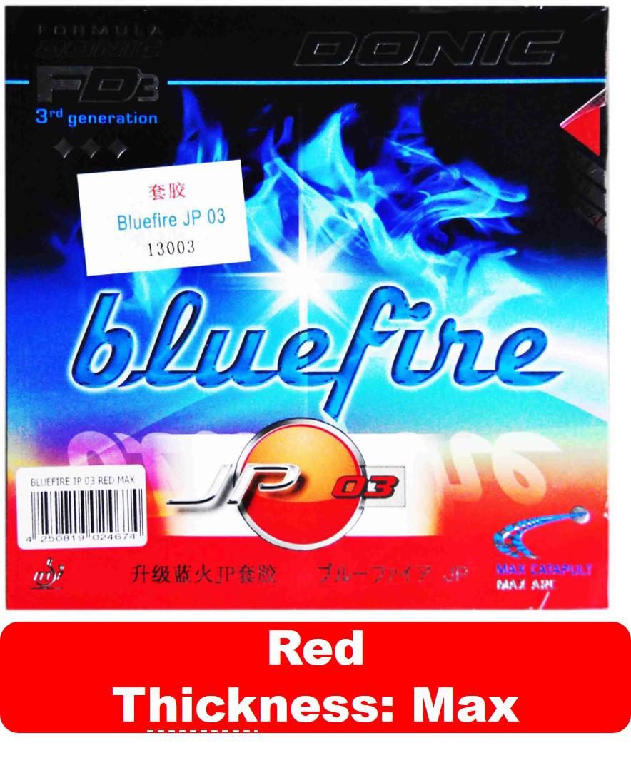 Original Donic Bluefire Jp01 Turbo Jp02 Jp03 Table Tennis Rubber Pimples In Ping Pong Sponge Tenis De Mesa: JP03 red max