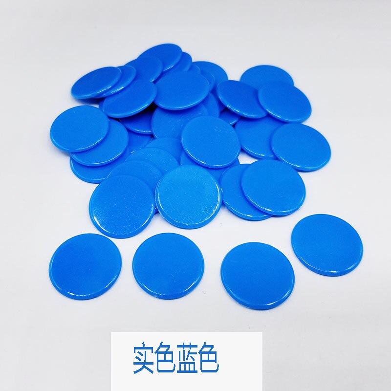 100PCS/Set 4 Colors 19mm Accessories Plastic Poker Chips Casino Bingo Markers Token Fun Family Club Game Toy