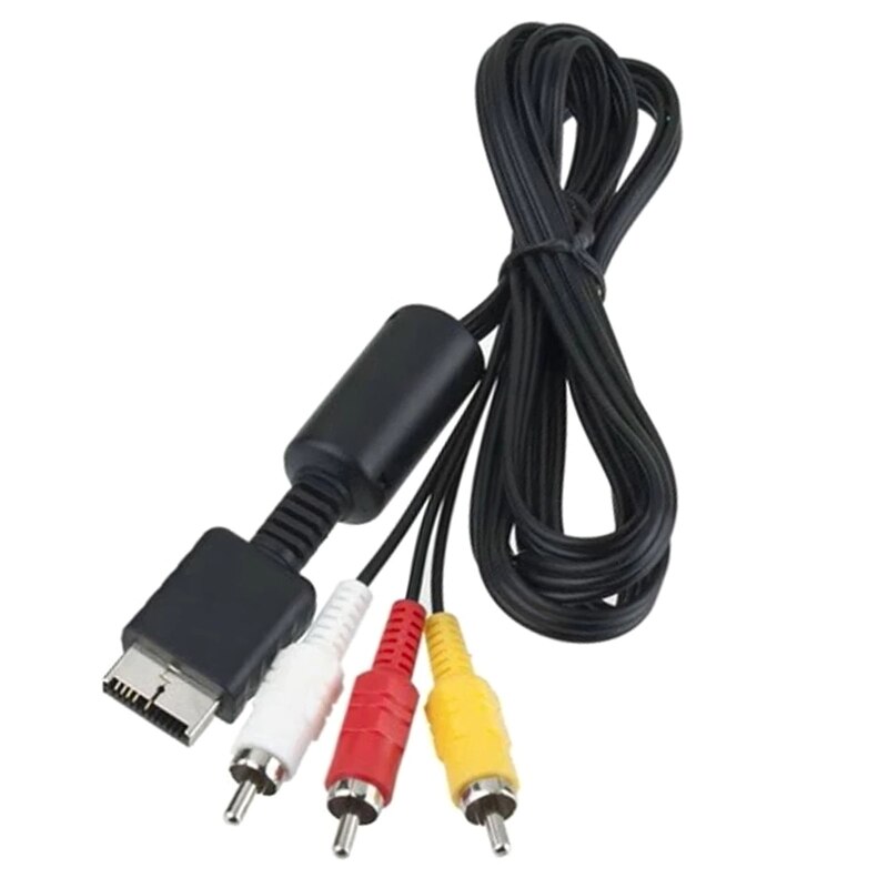 1.8M Composite 3 RCA AV Cord Composite Video Cable Cord TV Adapter for Compatible with Sony PS2 AV Cable Accessory
