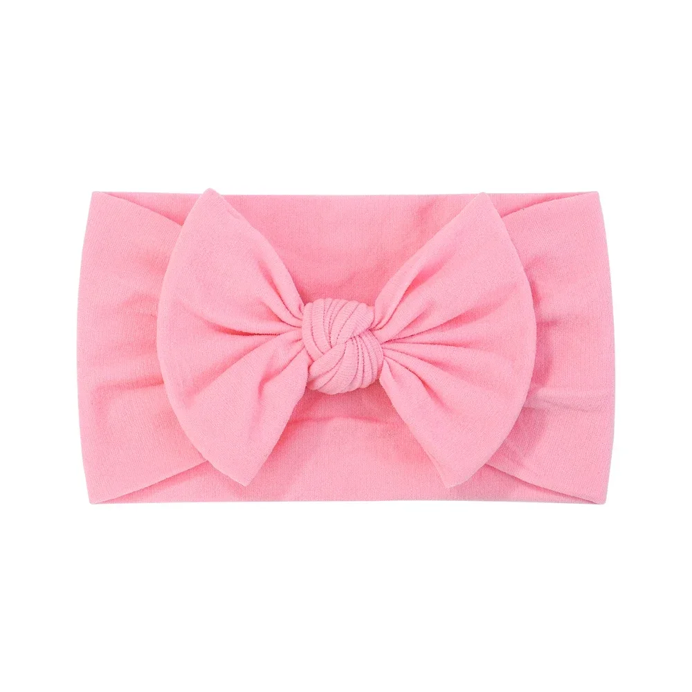 1 stücke Neugeborenen Baby Stirnband für Mädchen Elastische Stricken Kinder Turban Bögen Weiche Nylon Kinder Headwear Haar Zubehör: Marineblau