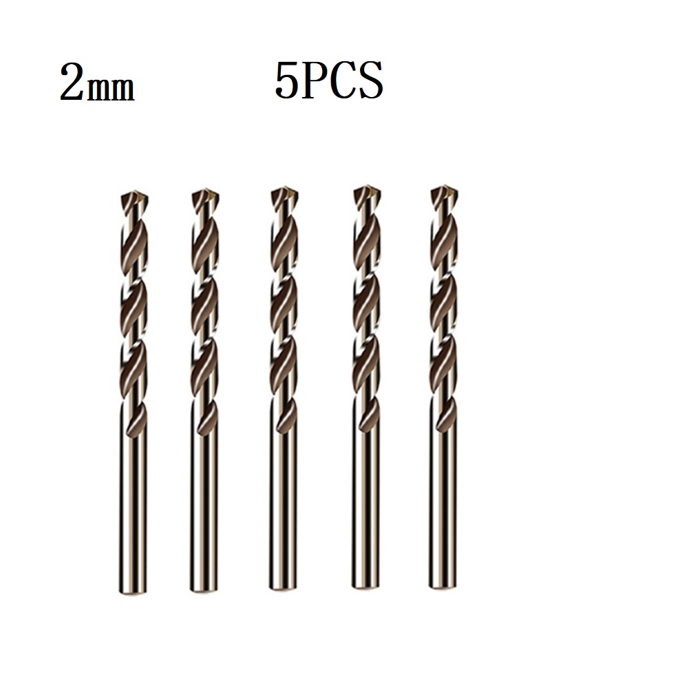 5/10 Uds HSS M35 broca de cobalto 1mm 1,5mm 2mm 2,5mm 3mm para barrena de acero inoxidable piezas de herramientas eléctricas de prensa de taladro de: Naranja